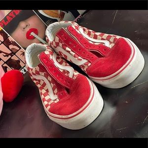 Red an white checkered vans